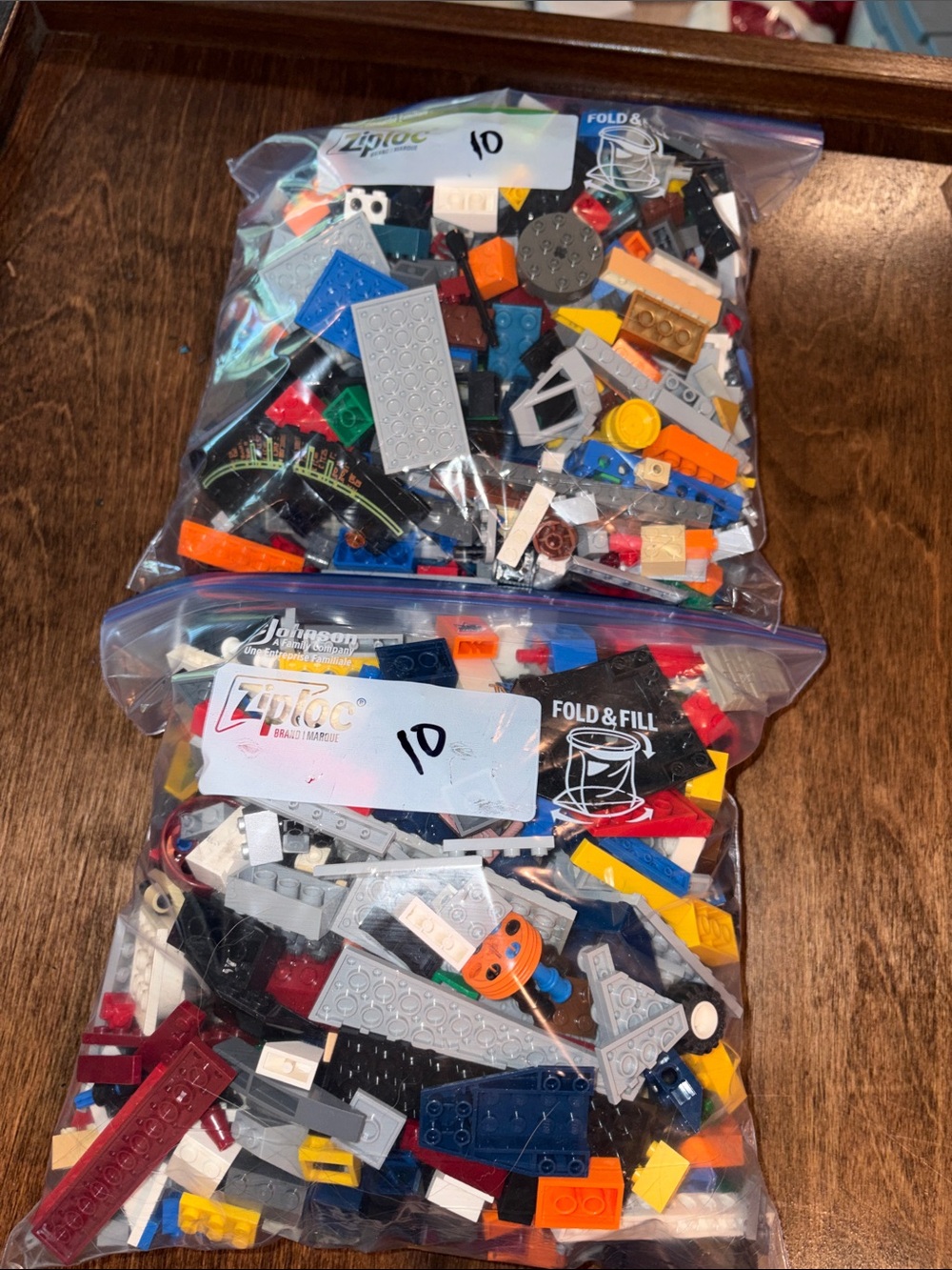 TWO 1 gallon bags of assorted LEGOS - 4.28 pounds